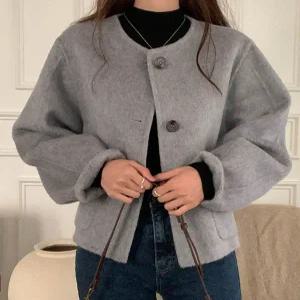 [렐라웨어]세렌드 크루 넥 모직 자켓 2color