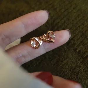 귀걸이 귀찌 로즈골드 하트