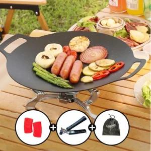 캠핑 그리들 소형 25cm 솔로캠핑 백패킹 야외 코팅 불판