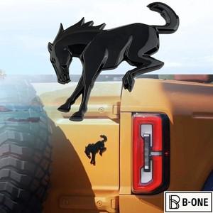 브롱코 후면 뒷문 3D 말 배지 엠블럼 데칼 로고 스티커, 포드 브롱코 액세서리, 1 개