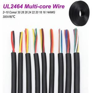 2-10m UL2464 멀티 코어 와이어 30 28 26 24 22 20 18 16 14AWG/2 3 4 5 6 7 8 9 10 채널 오디오 전원 케이