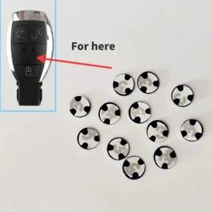 10 개몫 13mm 교체 원격 자동차 키 DIY 엠 블 럼 로고 스티커 메르세데스 벤츠 원격 자동차 키 휘장 스티커