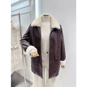 [갤러리아] [ab.f.z]부클 카라 레더 하프 자켓(ATA1ZL01A)