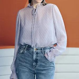 씨스루 도트 블라우스 1종