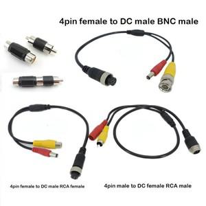 4Pin 항공 헤드 남성/여성 RCA AV/여성 DC 자동차 후면 카메라 모니터 W28 용 다중 케이블 플러그 어댑터