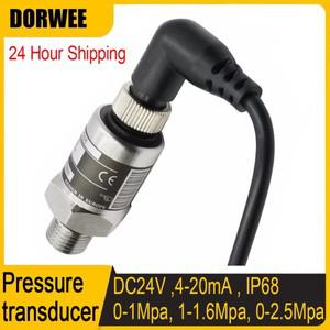 압력 변환기 케이블 트랜스미터 수성 가스 유압 센서 0-1Mpa 4-20mA DC24V G1/4 IP68