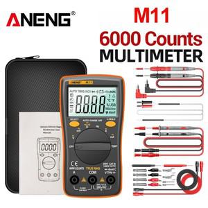 디지털 멀티미터 전문가용 6000 카운트 ANENG M11 AC DC 전압 전류  저항 전기 기기 테스터 도구