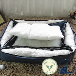 작은개부터 큰개와 고양이를 위한  탈부착 가능 세탁 애완동물매트 테디 골든 리트리버 침대 둥지 겨울용