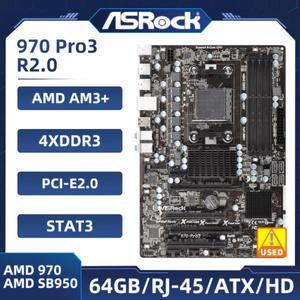 소켓 AM3/AM3 + 마더보드 ASRock 970 PRO3 R2.0 32GB AMD SATA III PCI-E Phenom X6 용