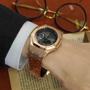 지샥 지얄오크 로즈골드 GA-2100 GA-B2100 풀메탈 커스텀 전자손목시계