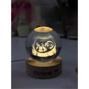 초음파 사진 맞춤 구슬 기념 조명 수정 제작 작은 선물 볼 무드등