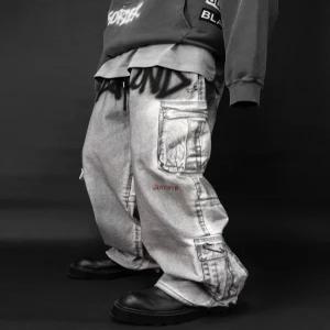 [블랙블론드]BBD Anxiety Disorder Dirty Cargo Pants (White)