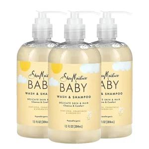 시어모이스처 베이비 아기 바디 워시 샴푸 로우 시어 캐모마일 아르간 오일 384ml 3팩