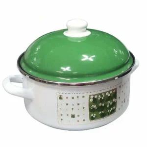 ELO KQ33KU23 인덕션 법랑 냄비 찌개 라면 냄비 그린 24cm