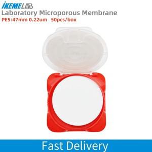 IKEME 50개 PES 미세 다공성 멤브레인 필터 47mm 0.22um 실험실용