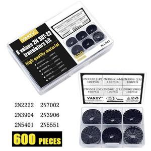 트라이오드 트랜지스터 키트 6 개 값 2N2222 2N7000 2N3904 2N5401 2N5551 MMBT2222 MMBT3904 MMBT5401 SOT