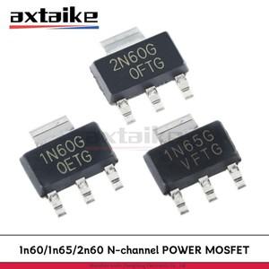 10PCS 1N60G SOT-223 1A 2A 600V 1N60L-AA3-R N 채널 파워 MOSFET SMD 트랜지스터
