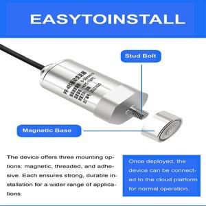 산업용 진동 온도 센서 RS485 4 20mA 단축 삼축 자석식 나사형 장비 모니터링용 고정밀 고내구성