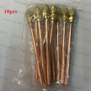 10개 에어컨 냉동 액세스 밸브 6mm OD 구리 튜브 충전 부품