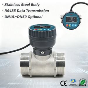 스테인리스 스틸 디지털 유량계 RS485 원격 신호 전송 고정밀 액체 파이프라인 물 센서
