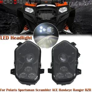 폴라리스 ACE 레인저 325 500 570 900 호크아이 400 RZR 570 800 900 용 LED 헤드라이트 엔젤 아이 헤드램