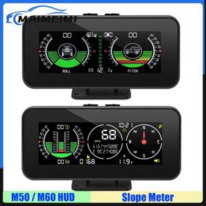 M50 슬로프 미터 디스플레이 GPS + BDS 듀얼 모드 칩 헤드 업 M60 HUD 스마트 경사계 오프로드 4X4 자동차