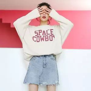 [하프클럽/]크루넥 텍스트 스탠다드올데이 면티셔츠