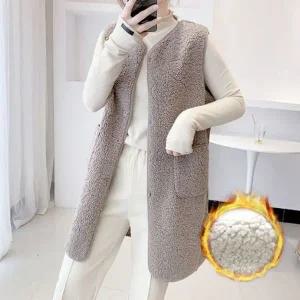 [하프클럽/]보아 시즌 보아 경량베스트우먼 양털 웜 퀼팅 롱기장 베스트자