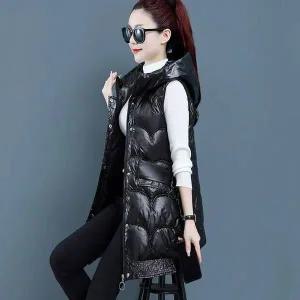 [하프클럽/]F/W 웰론 걸스 컴포트룩 긴조끼 보온성 클래식베스트탑