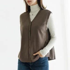 (~88size)[D`EL] New. 비조오픈니트조끼 VEE8001_DC