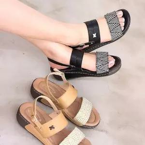 끈샌들 웨지 가을신상 패션샌들 빅사이즈 샌들 플랫 (WEF0976)