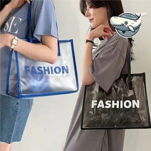 [하프클럽/]투명 비치백 여름 바캉스용 휴양지 가방