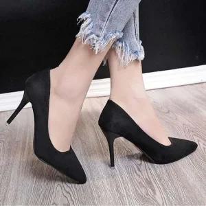 스틸레토 하이힐 스웨이드 펌프스 힐 11cm