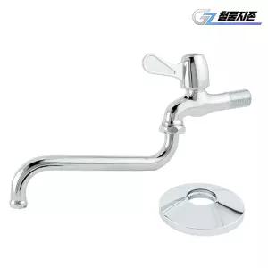 국산 코비 왕킹 목돌림 원터치 가로 수도꼭지 일반 베란다 양갈래 두갈래 세탁기