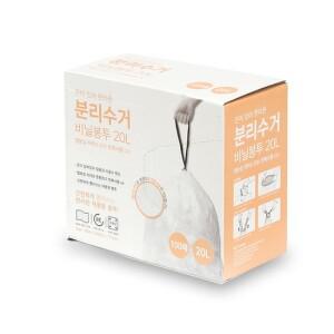 우림 끈이 있어 편리한 분리수거 비닐봉투 20L 100매