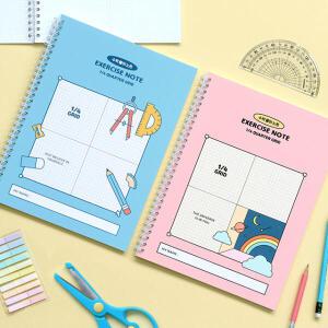 아트박스/문구앤토이스 [3권 세트] 초등 학교생활 수학풀이노트 (4분할 모눈)