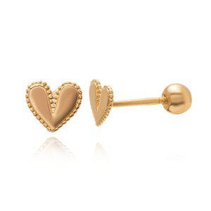 [엘렌쥬얼리]14K 포인트 하트 금 피어싱