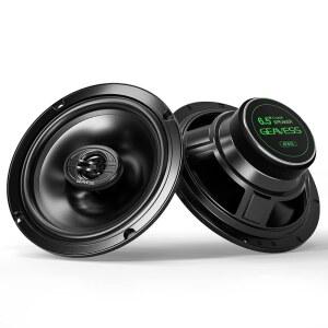 GEAVESS 6.5인치 차량 오디오, 양방향 풀레인지 동축 스피커 시스템, 4옴 100와트 피크 파워 차량용 스피커(음성 코일 및 고무 서라운드 포함), 스테레오 사운드용(블랙, 페어)