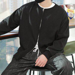 [우기브로]WML 남자 빅사이즈 라운드넥 골지 투웨이 집업 가디건