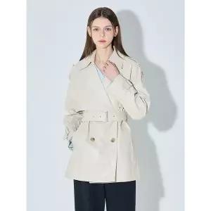 [하프클럽/]모던시크 레더 하프 트렌치코트 (택가격 428000원)