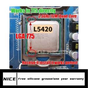 코어 쿼드 LGA775 12M 5GHZ XEON L5420 동일한 보드 CPU와 마더 작동 1333MHZ Q9300 CPU