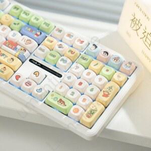 독거미 F108 키보드 귀여운 올리비아 유무선 저소음솜사탕축 블루투스 풍령축