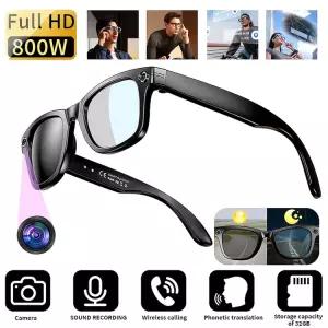 선글라스 LIGE AI 스마트 안경 8MP 카메라 비디오 녹화 100개 이상 언어 번역 블