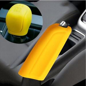 기어봉커버 실리콘 자동차 기어 시프트 노브 커버 핑크 미끄럼 방지 그립 핸들 보호 인테리어 액세서리