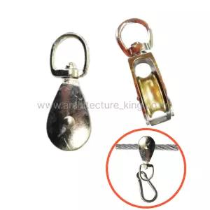 니켈 도르래 다이캐스팅 도르레 스위블 국기차 헬스 와이어 로프 연결 캐스팅 폴리블럭 360도 회전 하강기 등강기 국기봉 서스 미니 소형 베어링