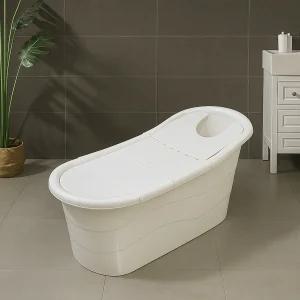 이동식 반신욕조 특대형 홈 스파 가정용 휴대용 미니 욕조 덮개 포함