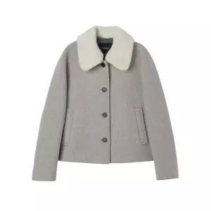 [LAP] AQ4WTS64 탈착 퍼 카라 싱글 크롭 코트