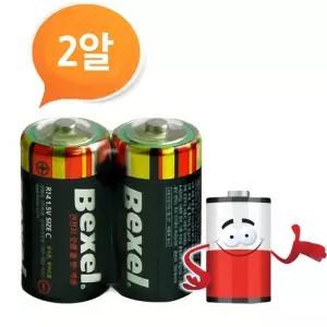 ( 벡셀 망간 C건전지 2P R14 CM밧데리 ) C형건전지