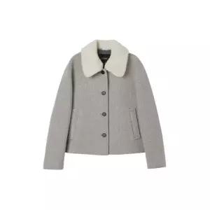 [LAP] (상설전용) 탈착 퍼카라 싱글 크롭 코트 AQ4WTS64_DG