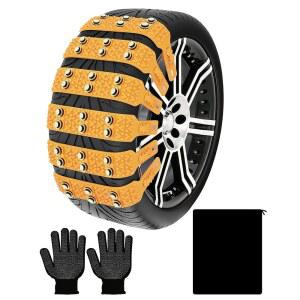 코프소디 6개 재사용 가능한 TPU 자동차 겨울용 타이어 미끄럼 방지 체인, 265/70/r17, 255/50r20, SUV 스노우 케이블, 얼음용 비상 액세서리, 필수 프로텍터에 적합합니다